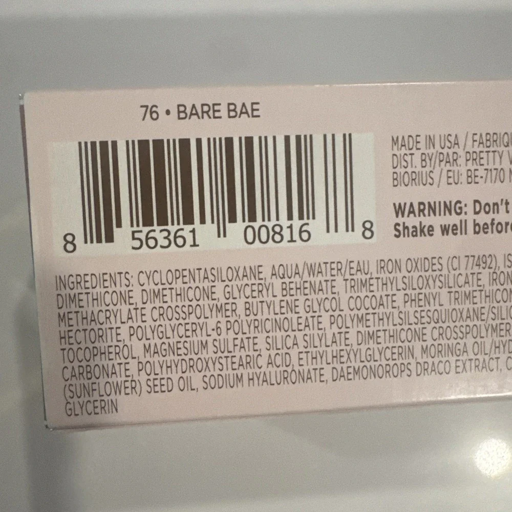 Pretty Vulgar Cool AF Foundation 1.18 Oz. 76 Bare Bae 01B5 NIB